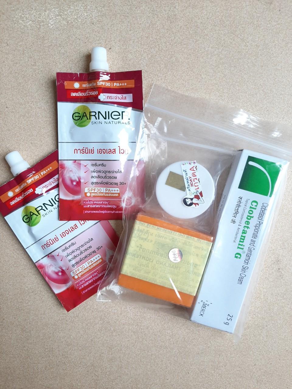 Sét 5 món Clobetamil G Thái Lan 25g gói dưỡng đỏ