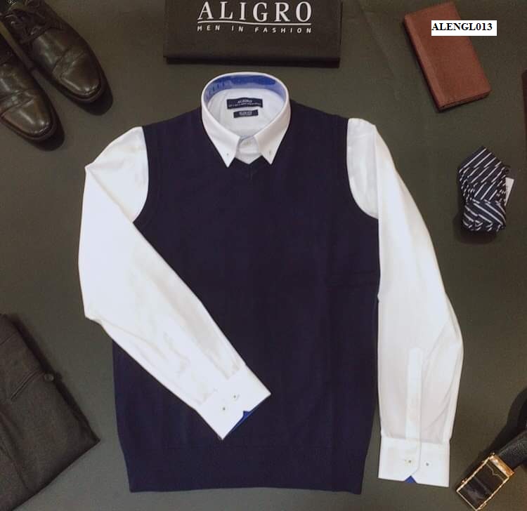 Áo len gile ALENGL013 màu navy