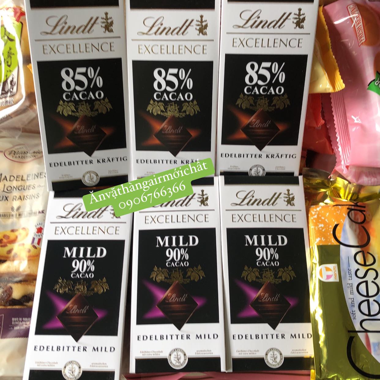 [New Date 01/2027]Socola Đắng Không Đường Lindt Excellence Thanh 100 Gram