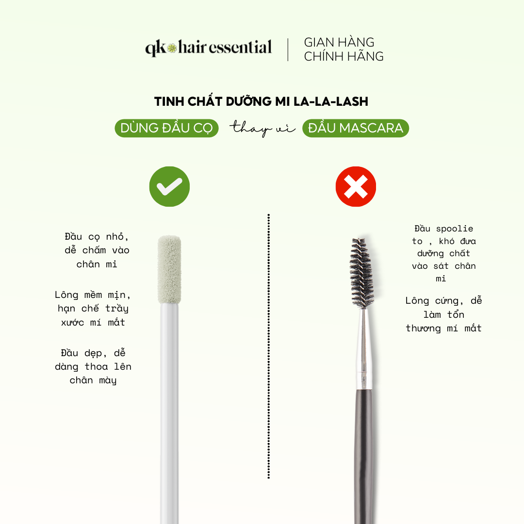 TINH CHẤT DƯỠNG MI & CHÂN MÀY HANDMADE QK