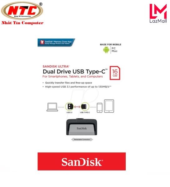 Bảng giá USB OTG Sandisk Ultra Dual Type-C 3.1 16GB 130MB/s (Bạc) - Nhat Tin Authorised Store Phong Vũ
