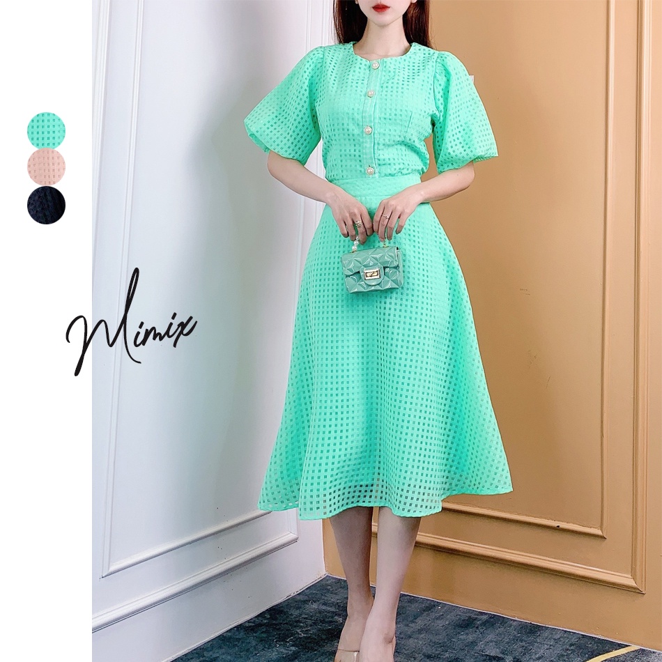 Mua DEAR JOSÉ  Chân váy dài xếp ly Iris vải organza xanh mint  Tiki