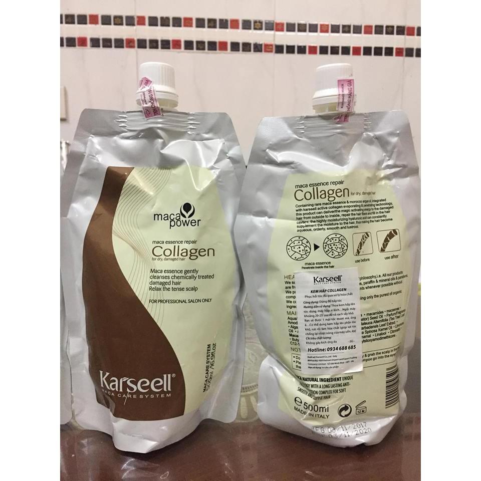 [HCM]Hấp phục hồi Tóc Collagen Karseell Maca
