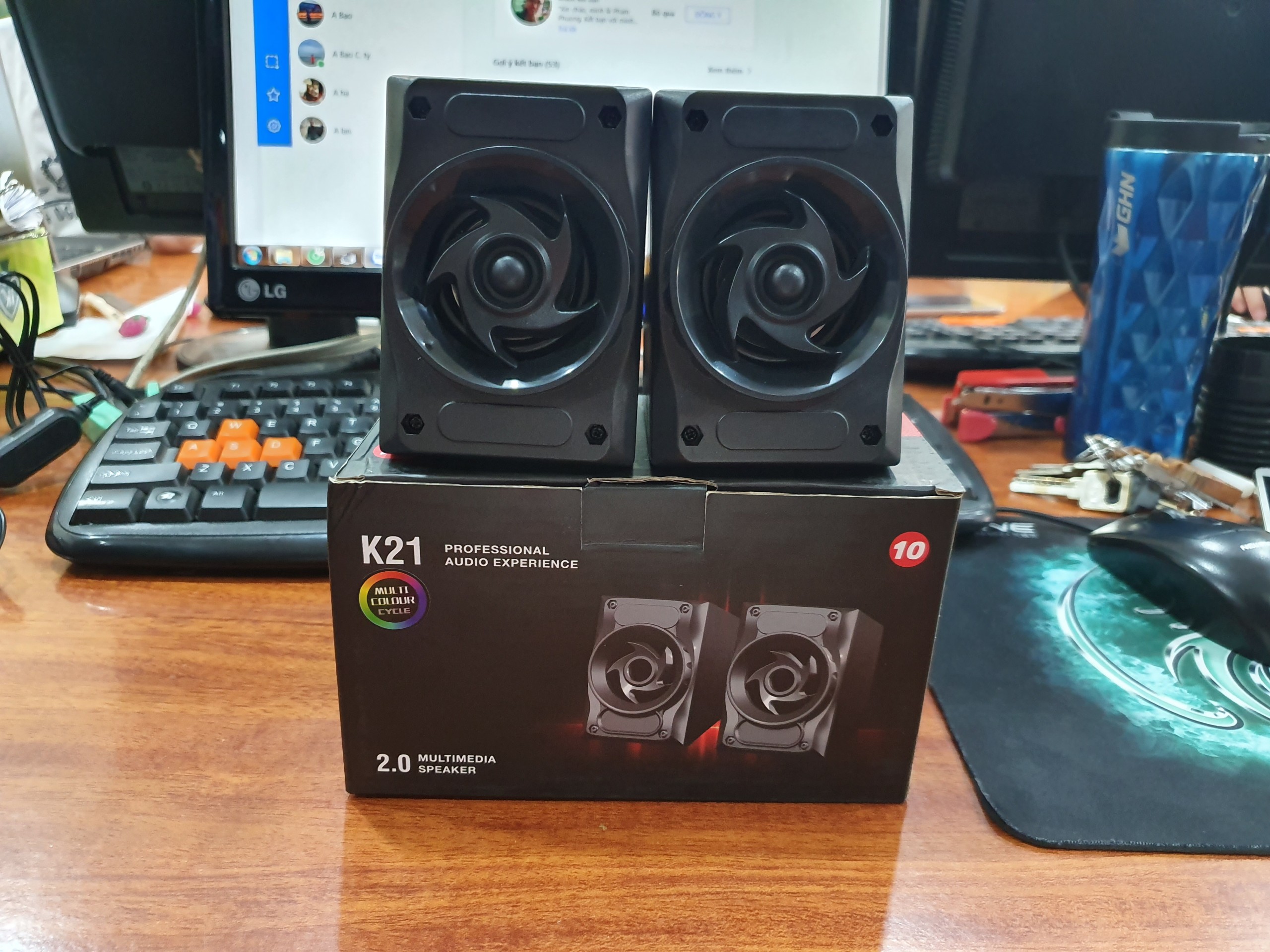 [ ÂM THANH CỰC ĐỈNH ] Loa máy tính 2.0 Multimedia Speaker K21