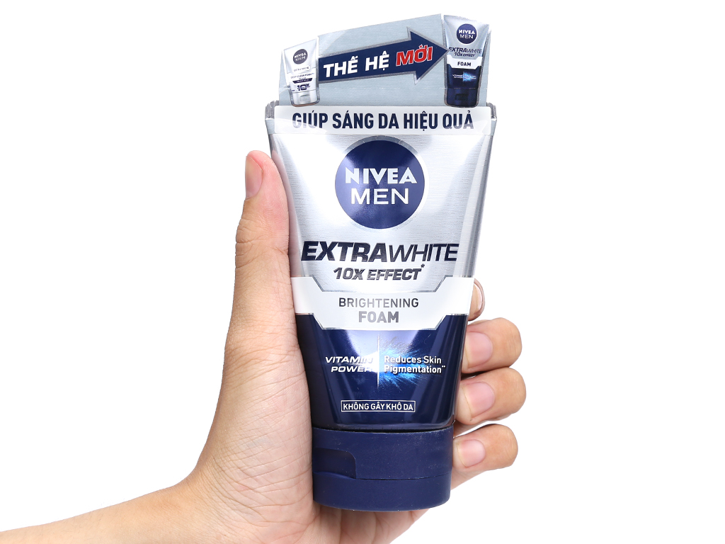 [HCM]Sữa Rửa Mặt Nivea Men Extra White Sáng Da 100g