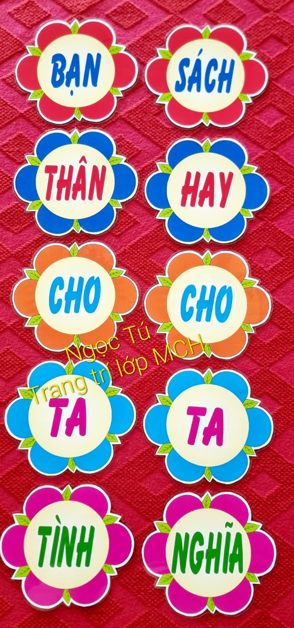 (Đồ dùng dạy học MCH) Khẩu hiệu trang trí thư viện lớp-