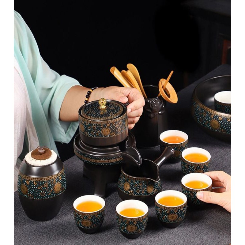 Bộ Ấm Chén Pha Trà Cối Xay (bao gồm 1 ấm trà, 6 chén trà và 1 bộ cối xay)