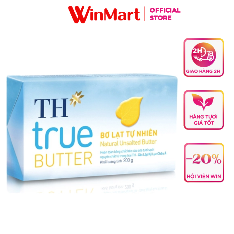 - bơ lạt tự nhiên th true milk 200g