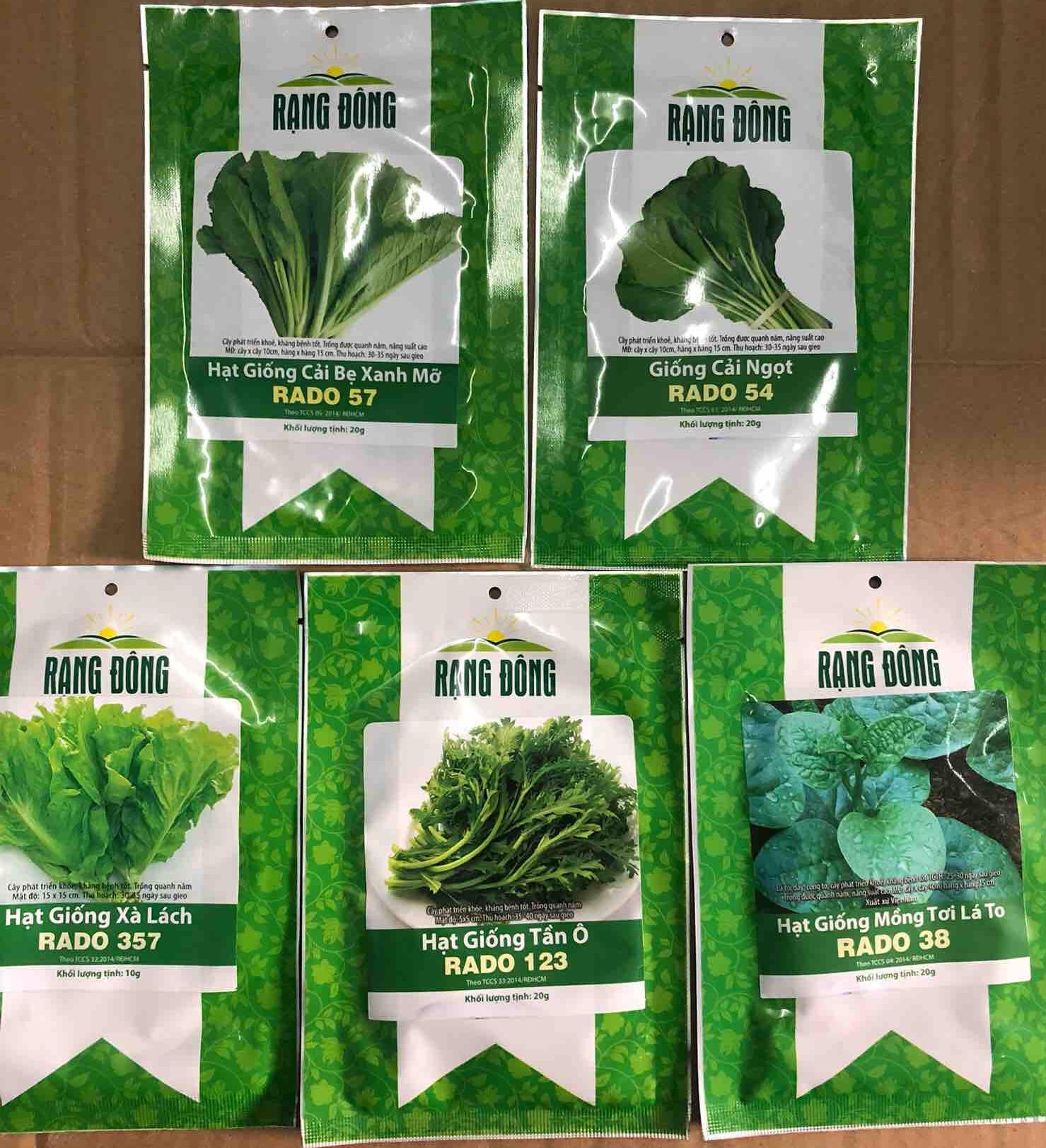 COMBO 6 GÓI HẠT GIỐNG RAU ĂN LÁ -Hạt giống rau ăn lá