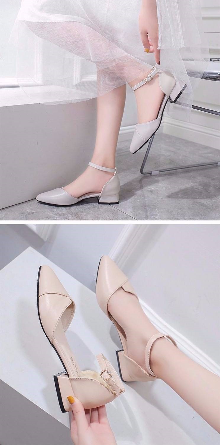 Giày cao gót xếp mũi 3p phong cách Hàn Quốc MÃ A34