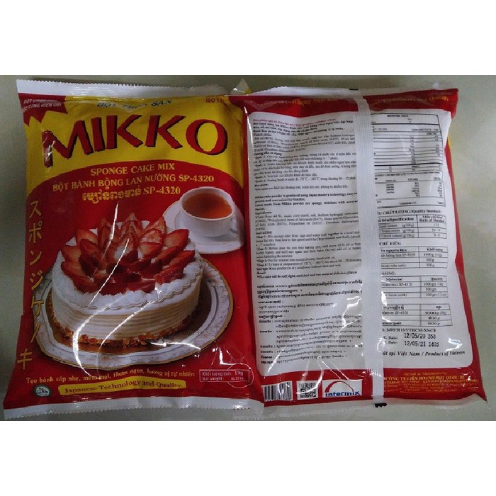 Bột bánh Bông lan nướng SP4320 Mikko hương xưa 1kg