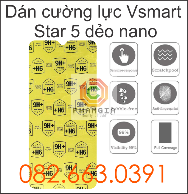 Dán cường lực Vsmart Star 5 dẻo nano siêu bền