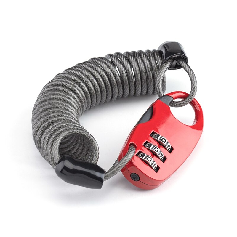 Khóa dây xe đạp rockbros trọng lượng siêu nhẹ pvc dẻo khóa mật khẩu dành cho xe đạp