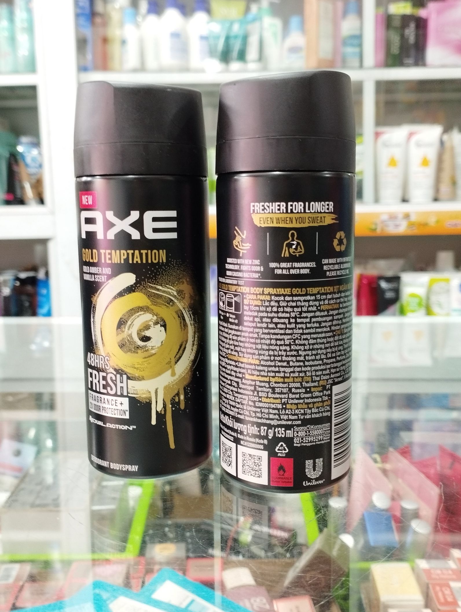 [HCM]Xịt khử mùi Axe Gold Temptation 135ml