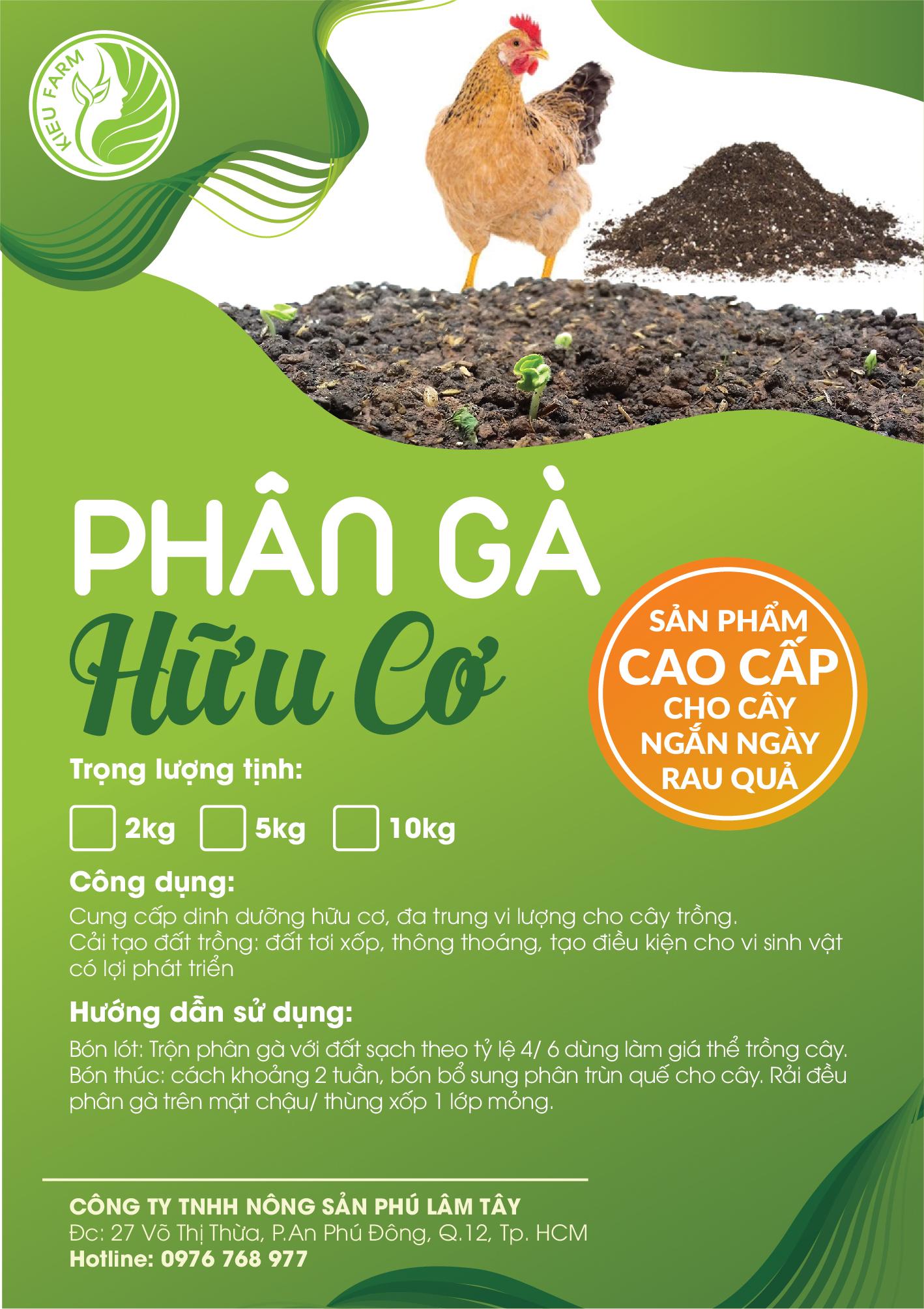 Phân gà hữu cơ nhập khẩu nén viên - 2kg