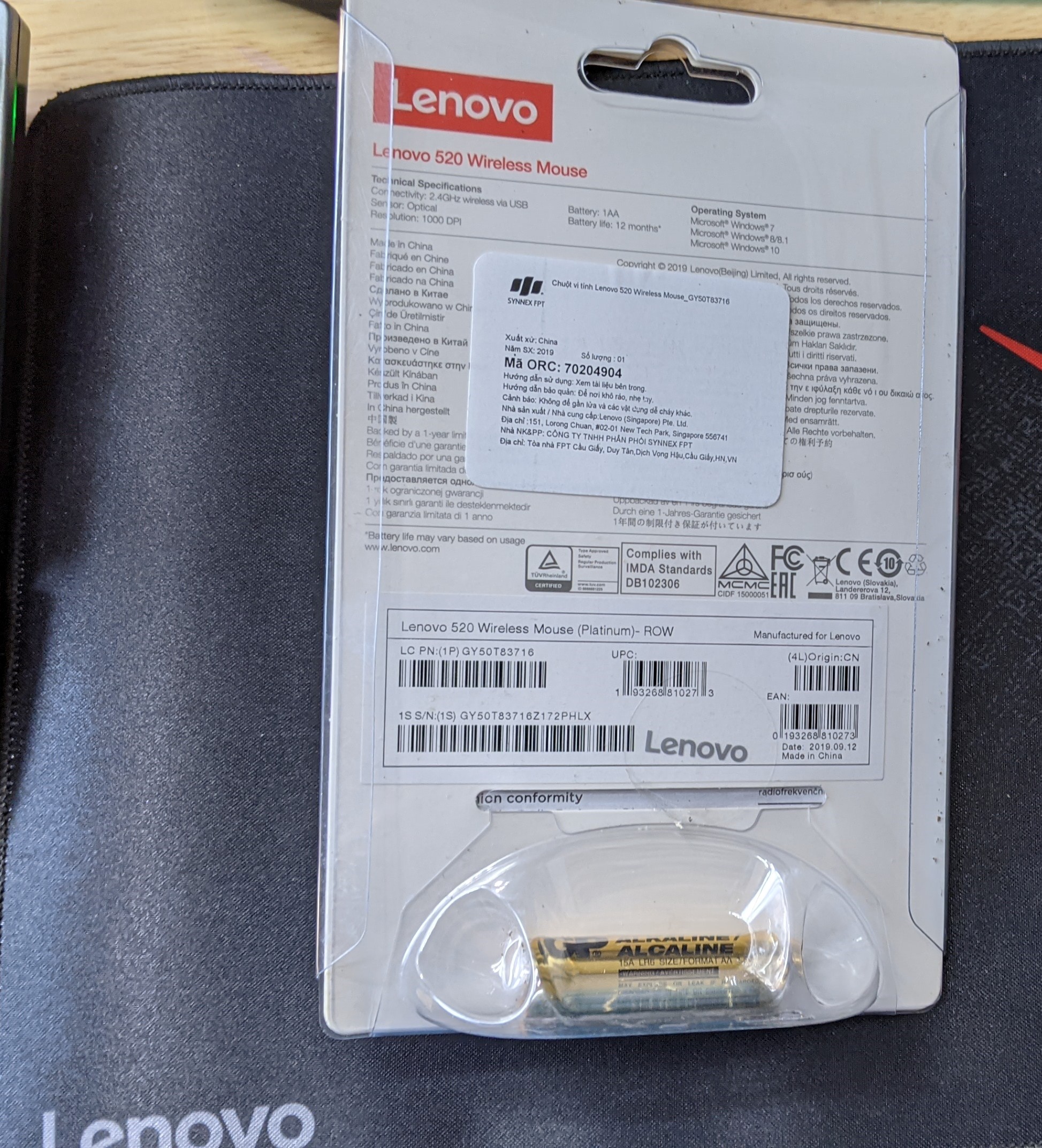 Chuột không dây Lenovo 520 Wireless