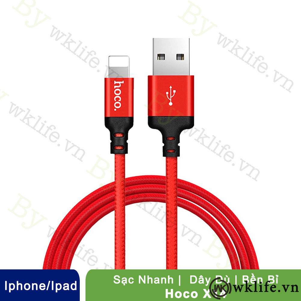 Hỗ trợ sạc nhanh - Cáp Sạc Hoco iphone 6/6s/7/7plus/8/8plus/ipx/ipxpro/ip11/ippromax -hỗ trợ sạc vô pin nhanh - không nóng máy - dây dài 2 mét