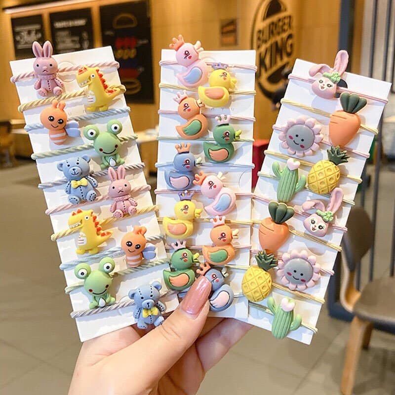 SET 10 DÂY BUỘC TÓC SIÊU CUTE CHO BÉ