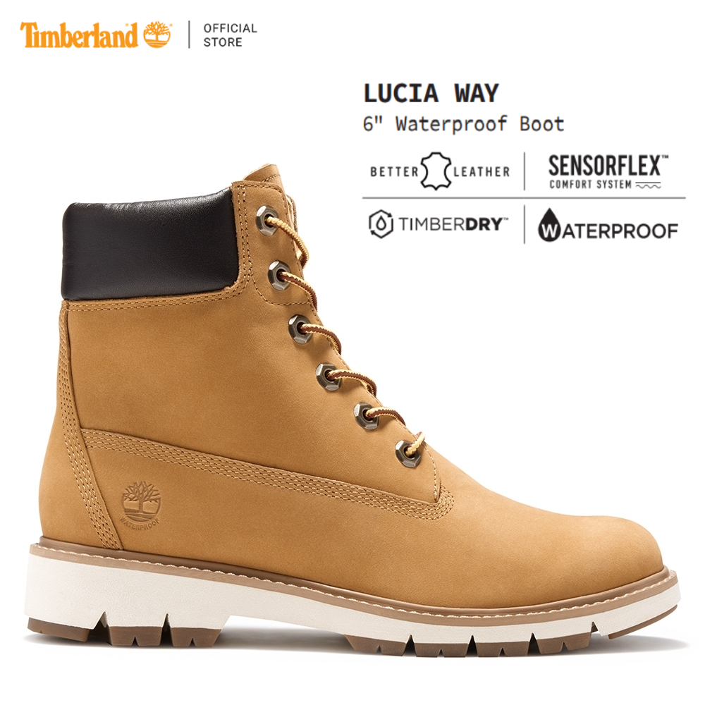 Original TIMBERLAND Giày Cổ Cao Nữ Lucia Way 6 in Waterproof Boot Wheat