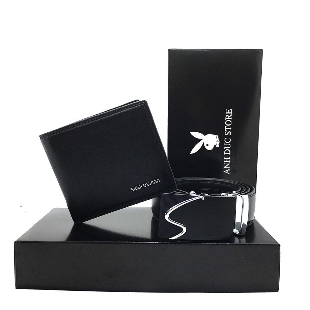 Combo quà tặng Thắt lưng + ví nam