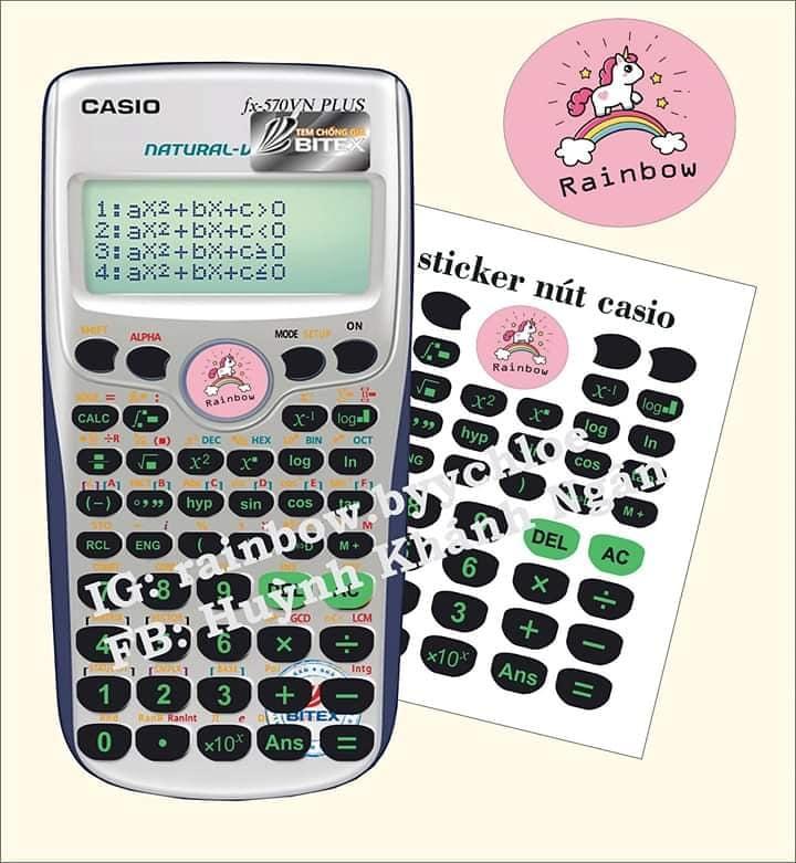 Sticker nút máy tính bỏ túi