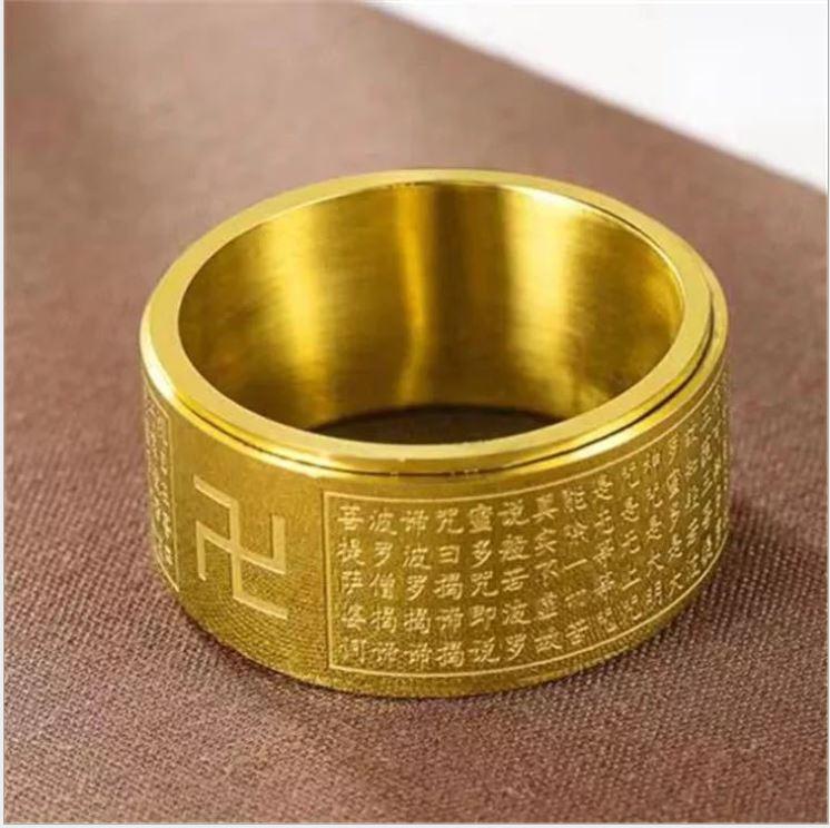 Nhẫn bát nhã tâm kinh màu vàng