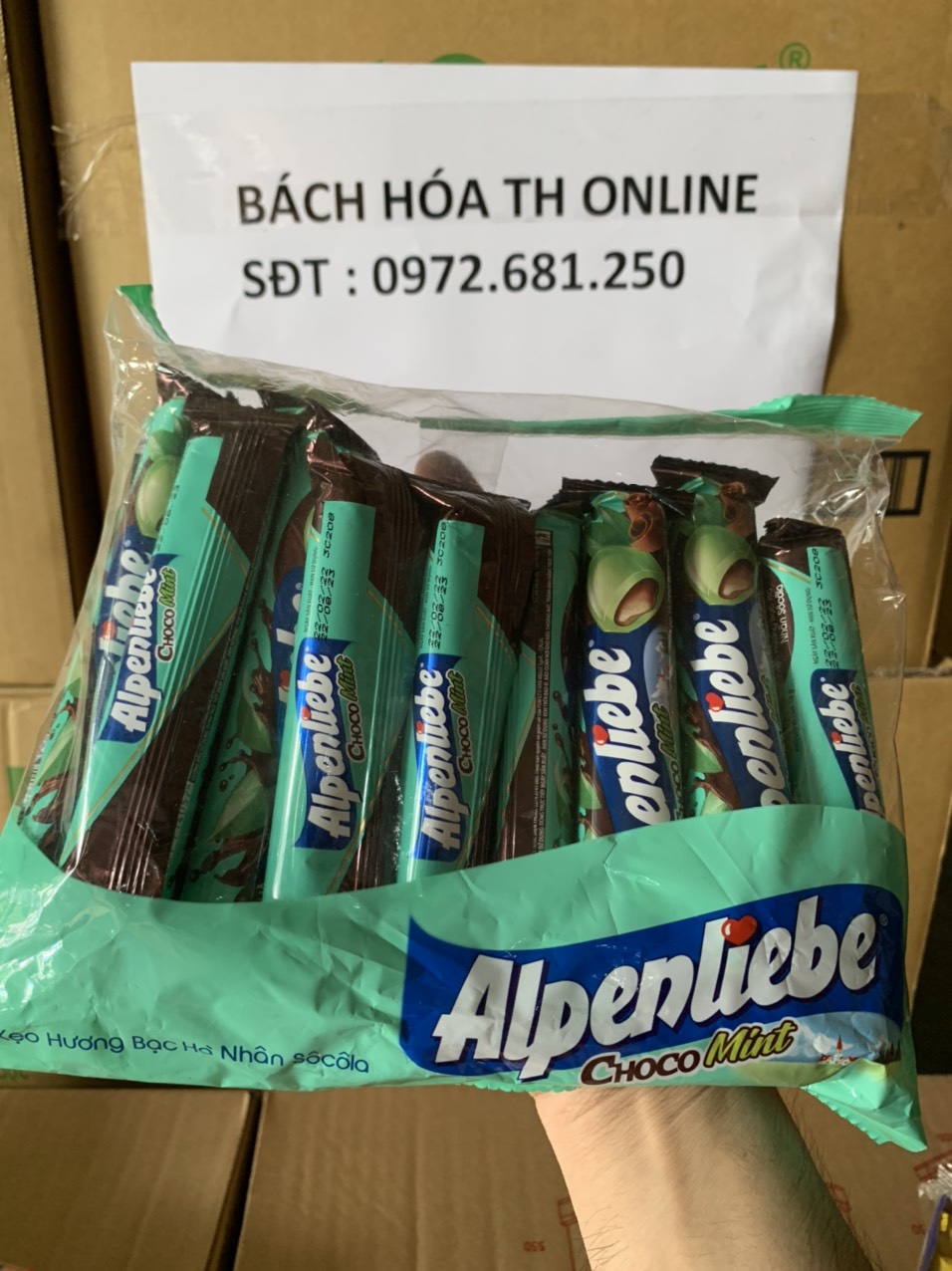 Kẹo Alpenlibe nhân Socola gói 16 thỏi