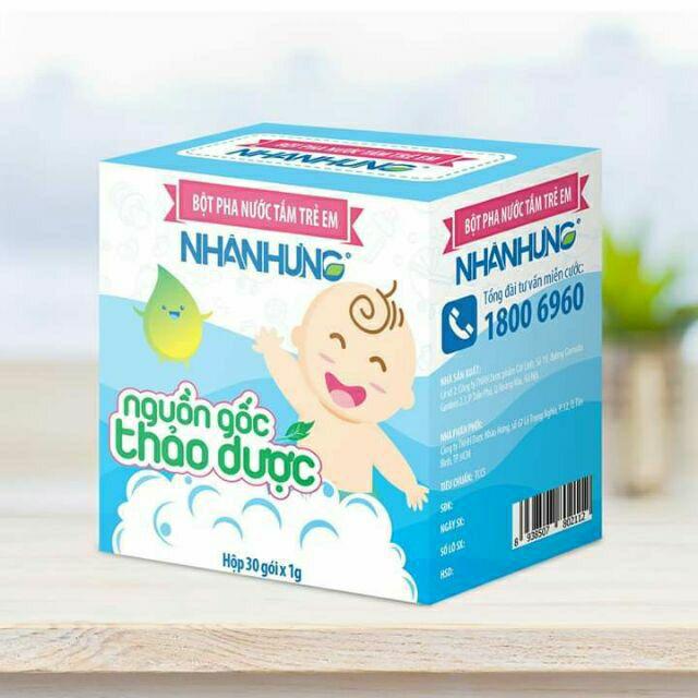 BỘT PHA NƯỚC TẮM TRẺ EM NHÂN HƯNG