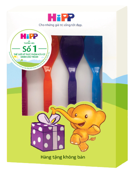 [GIFT] Bộ thìa ăn dặm HiPP nhập khẩu Đức (màu ngẫu nhiên)_Burine