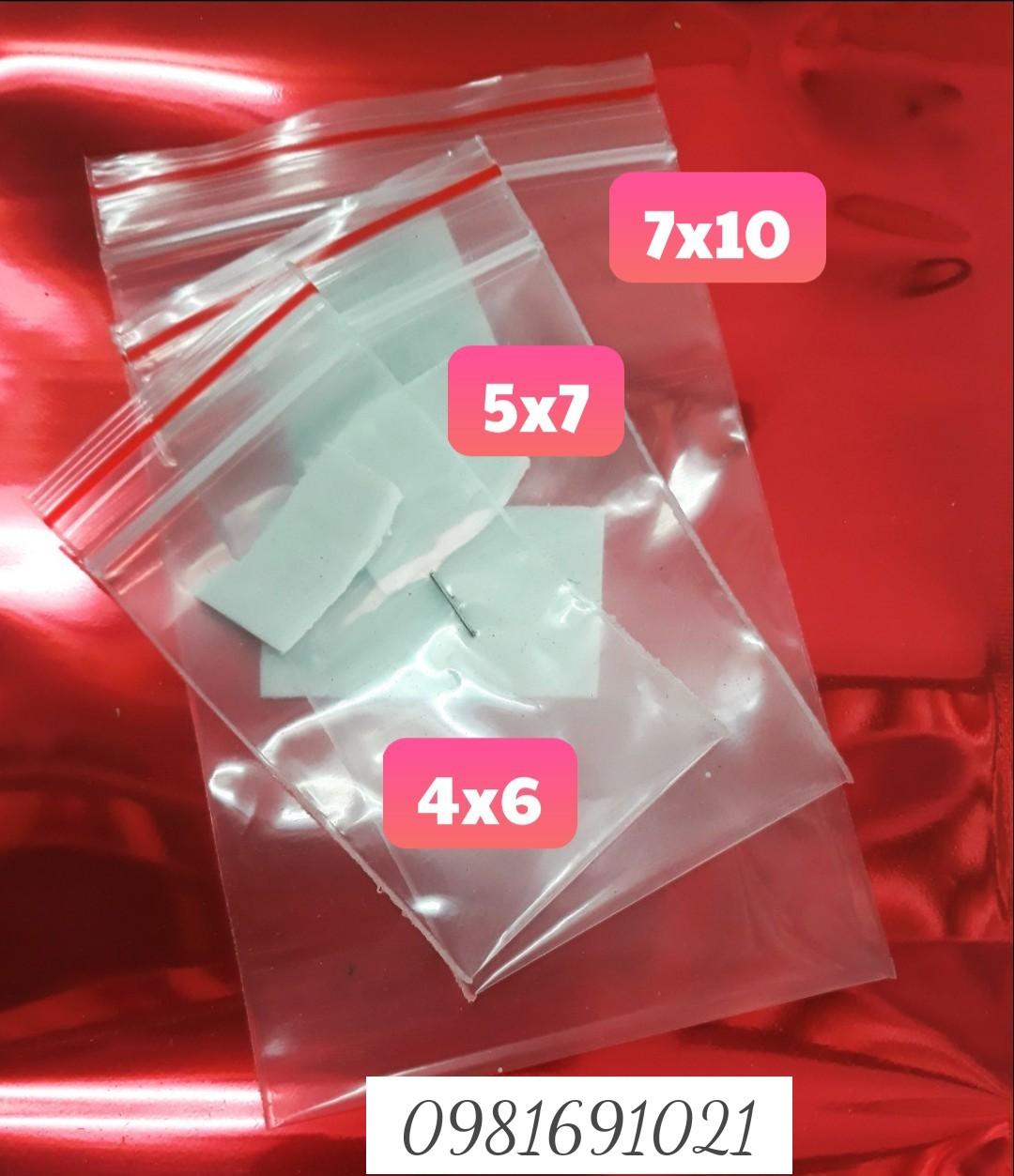 1KG Túi Zip Sọc Đỏ Size nhỏ nhất 4x6cm - DHL23