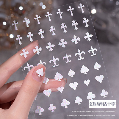 Sticker 3d | nhũ rắc nổi lấp lánh | hình dán móng tay