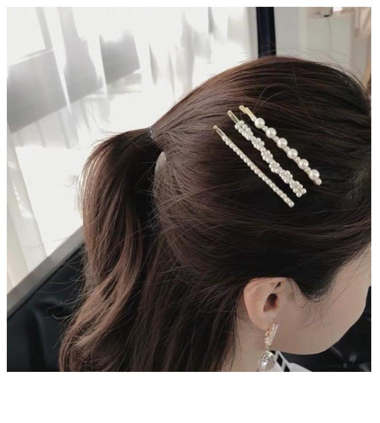 Set 5 kẹp tóc mái phong cách Hàn Quốc đính ngọc thời trang