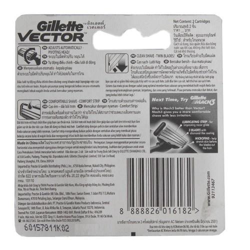 VỈ 2 Lưỡi dao cạo râu Gillette Vector lưỡi kép