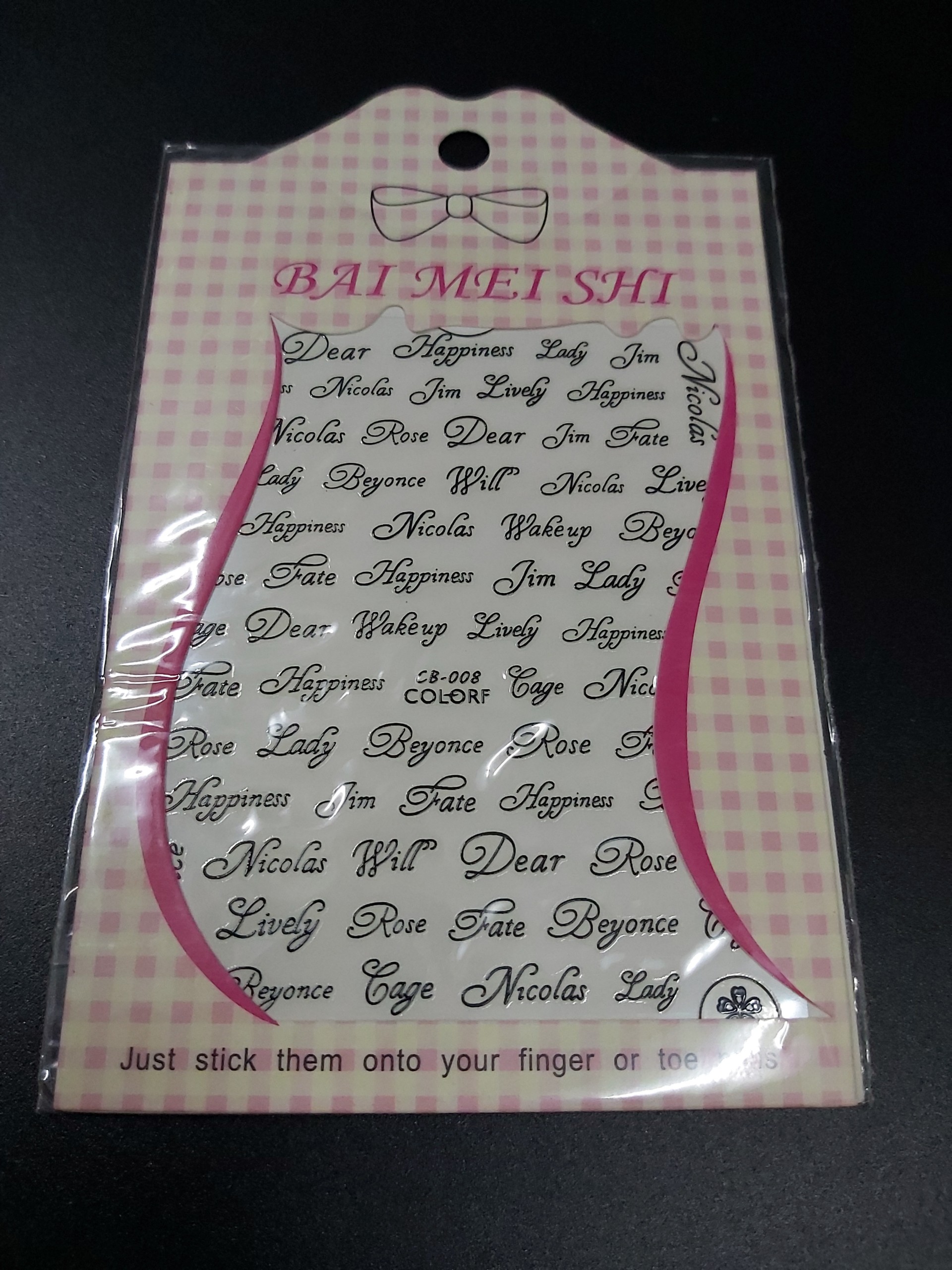 [HCM]Sticker dán móng 3D hoạ tiết các mẫu chữ ký