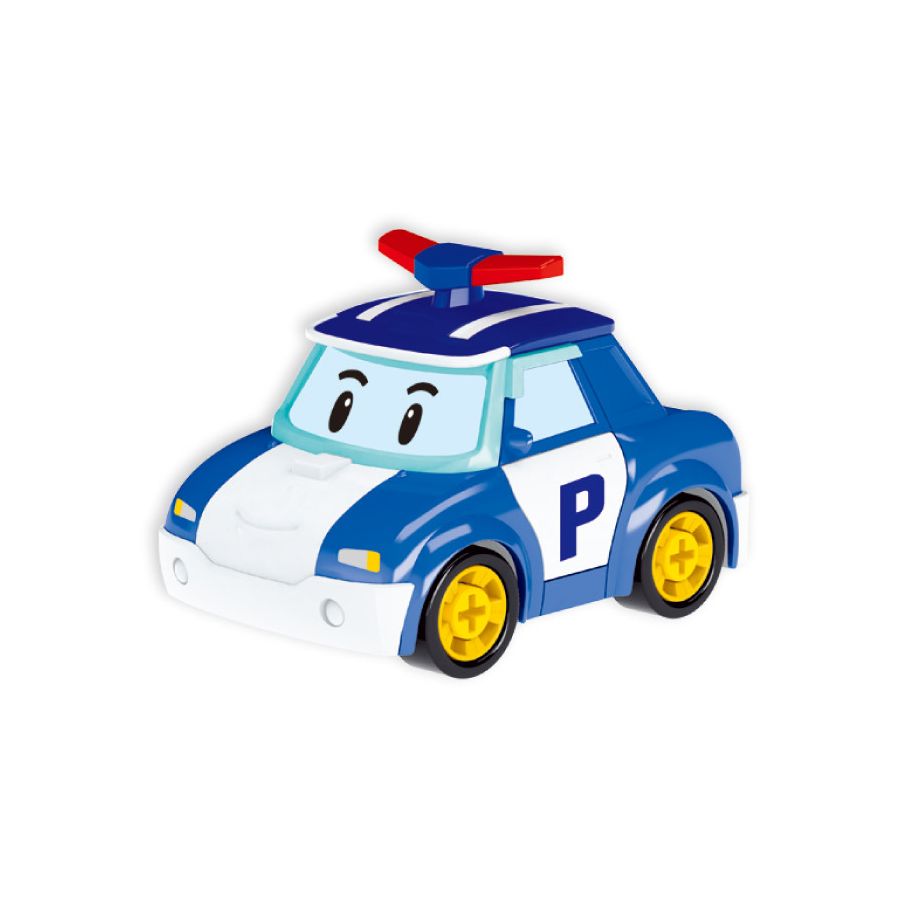 Set 4 Xe mô hình chạy đà Robocar Poli, xe công trình