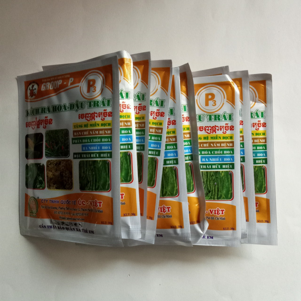 Kích ra hoa đậu trái gói 30g, dùng cho hoa màu, ớt, dưa, khổ qua (giá bán 10 gói)