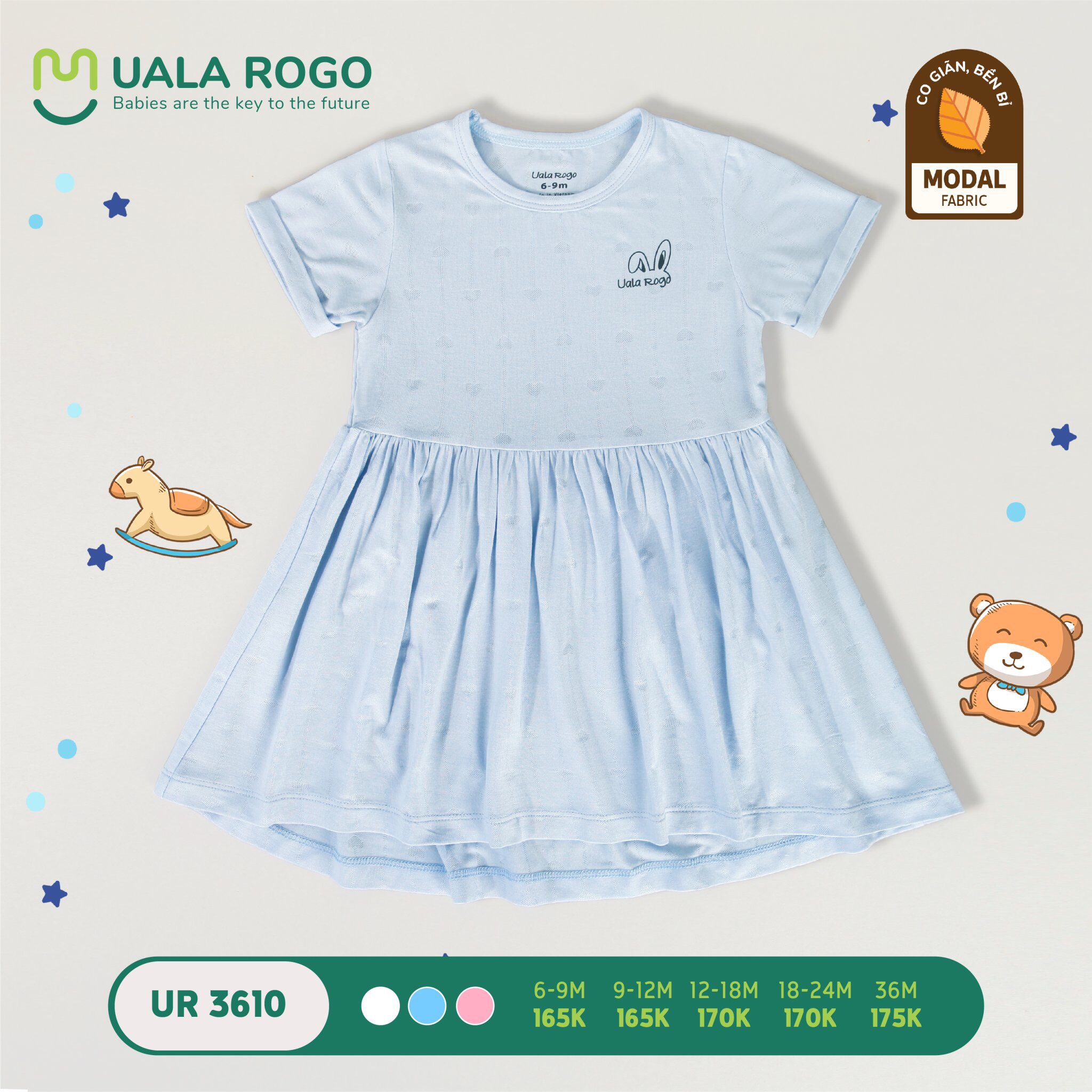 Bộ quần áo cộc tay UalaRogo UR3610 vải Modal thoáng mát lên form đẹp