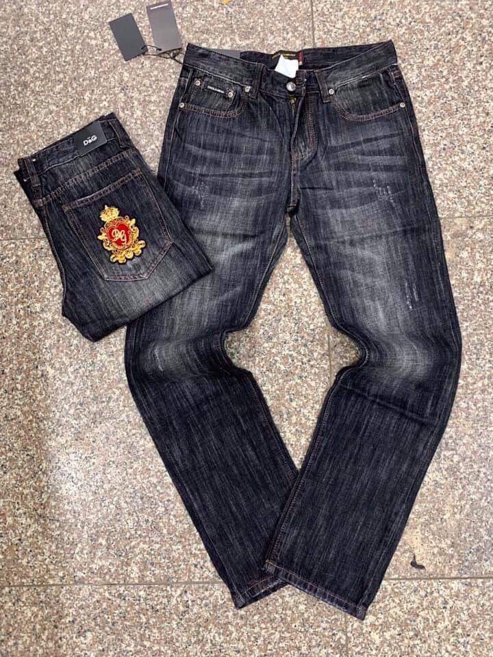 DOLCE  GABBANA REGULAR FIT LOGO TAPE JEANS