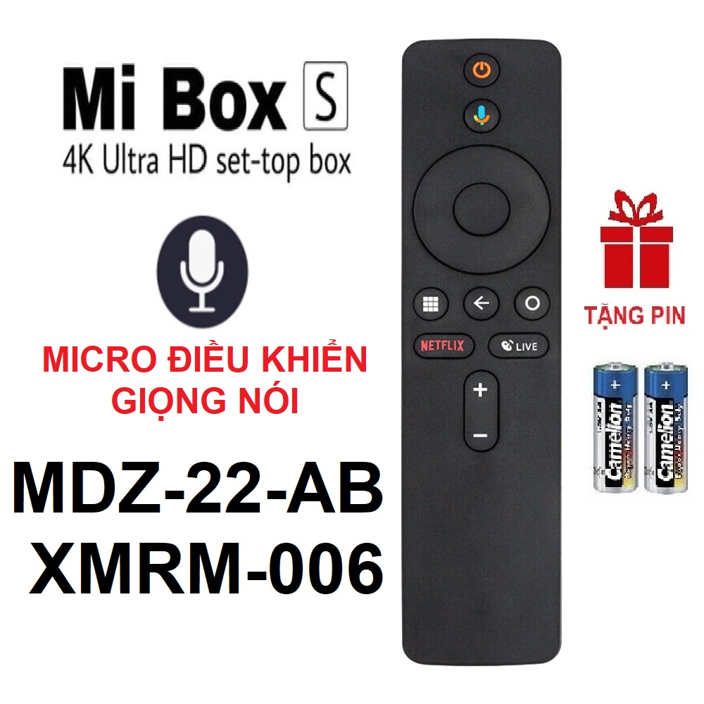 [HCM]Remote điều khiển Xiaomi Mi box S MDZ-22-AB XMRM-06  (Micro điều khiển giọng nói - Bluetooth - Tặng pin)