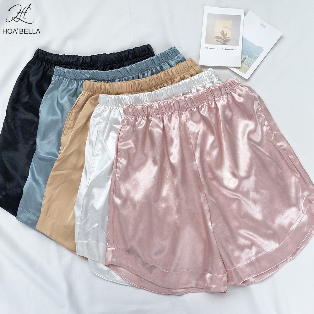 Quần Short Nữ HOABELLA Lụa Satin Cao Cấp, Mềm Mịn, Thoáng Mát
