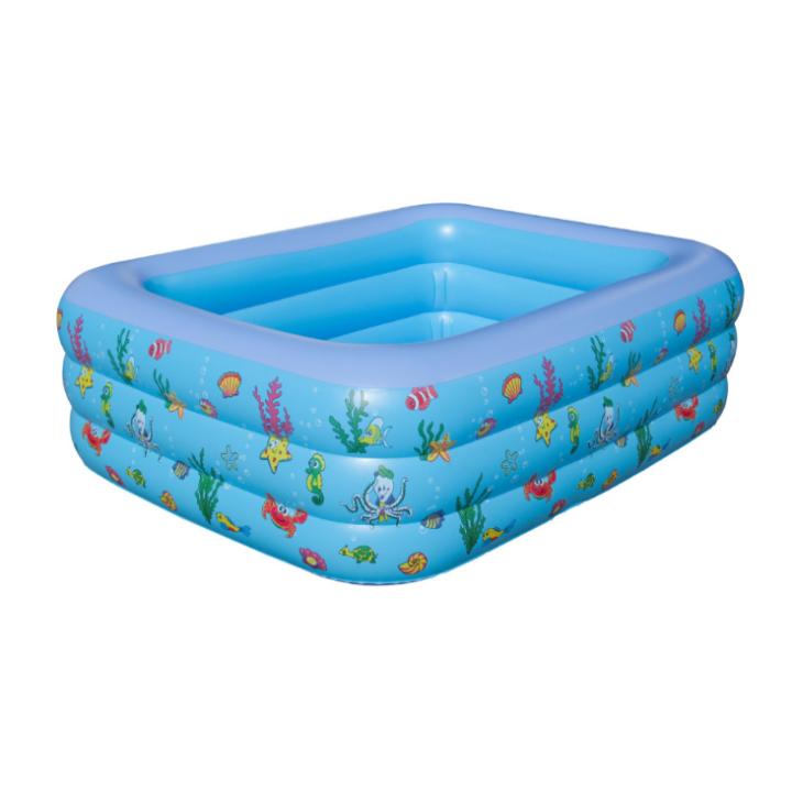 Bể bơi phao 3 tầng cho bé (kt 180 x 140 x 60 cm, kèm 2 miếng vá và 1 lọ keo)