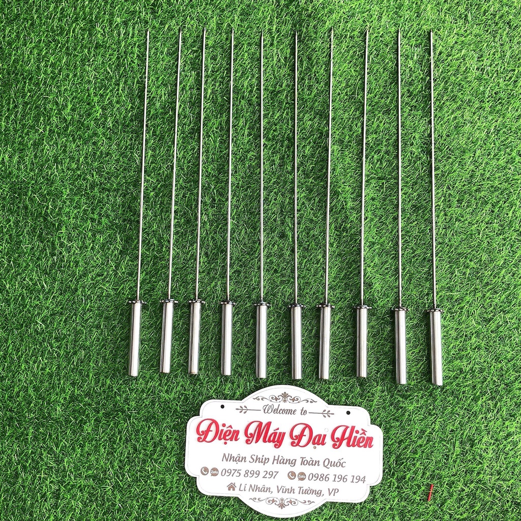 [ Bộ 10 xiên ] Máy nướng thịt, chả mini tự động chuẩn 100% inox