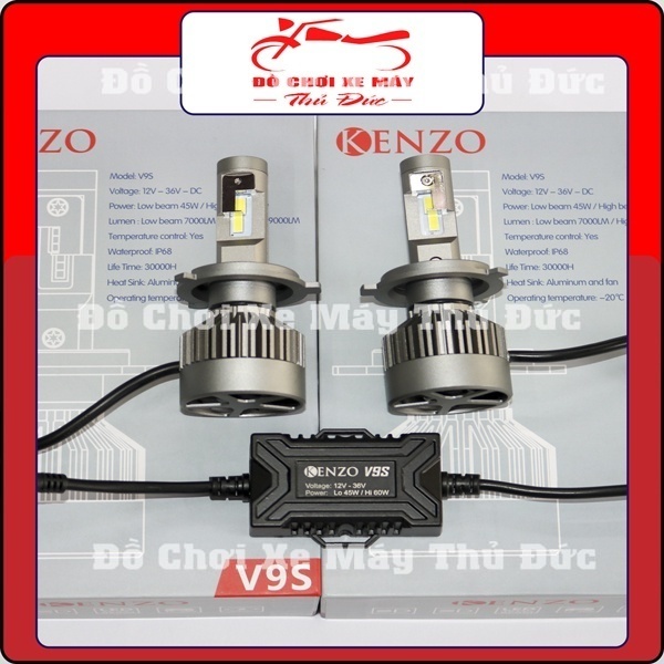 [Mã LIFEAU giảm 10% đơn 200k] Kenzo V9s Đèn Pha LED Chính Hãng Siêu Sáng