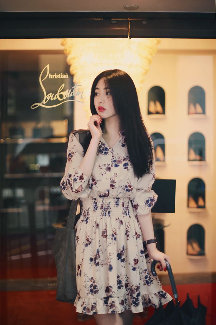 Đầm voan hoa  dễ thương A05