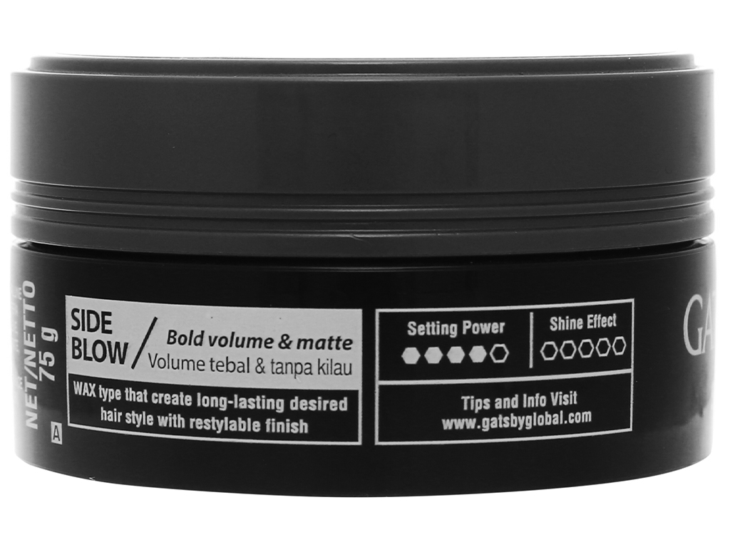 Wax vuốt tóc Gatsby Mat & Hard xám 75g (mẫu mới)