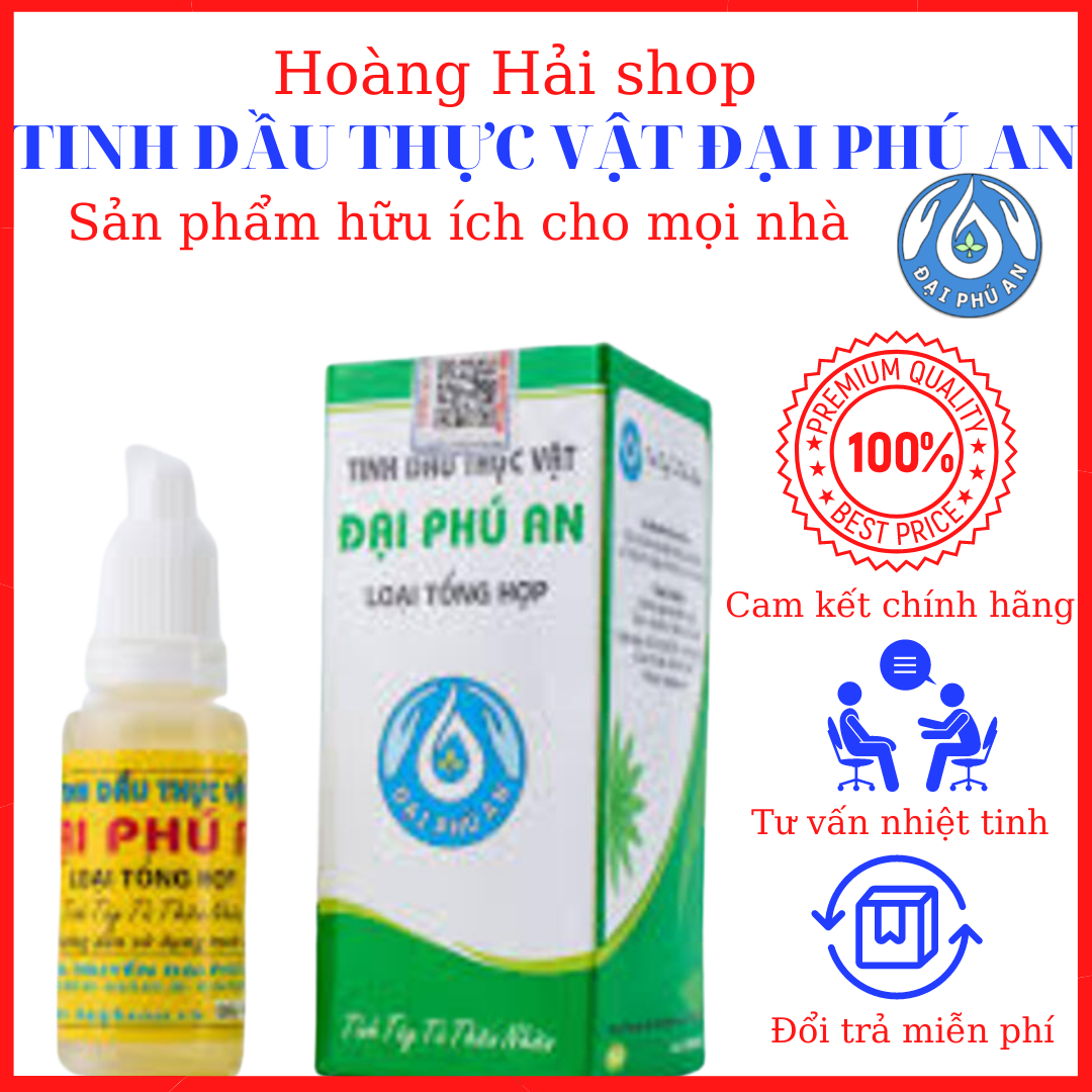 TINH DẦU THỰC VẬT ĐẠI PHÚ AN LOẠI 150 ML [tặng 1 chai dầu quế 10ml]
