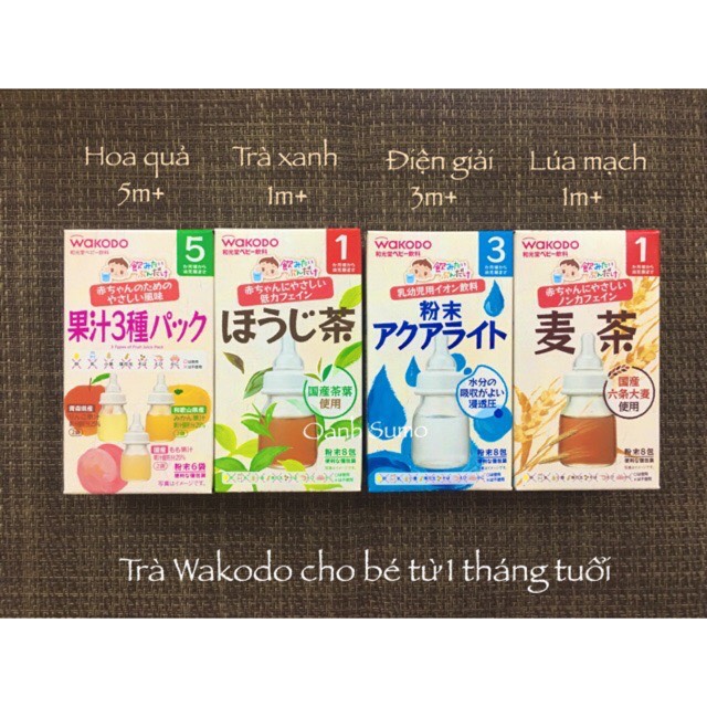 Trà Hoa Quả Wakodo Nhật Ăn Dặm Cho Bé [DATE T7/2024]