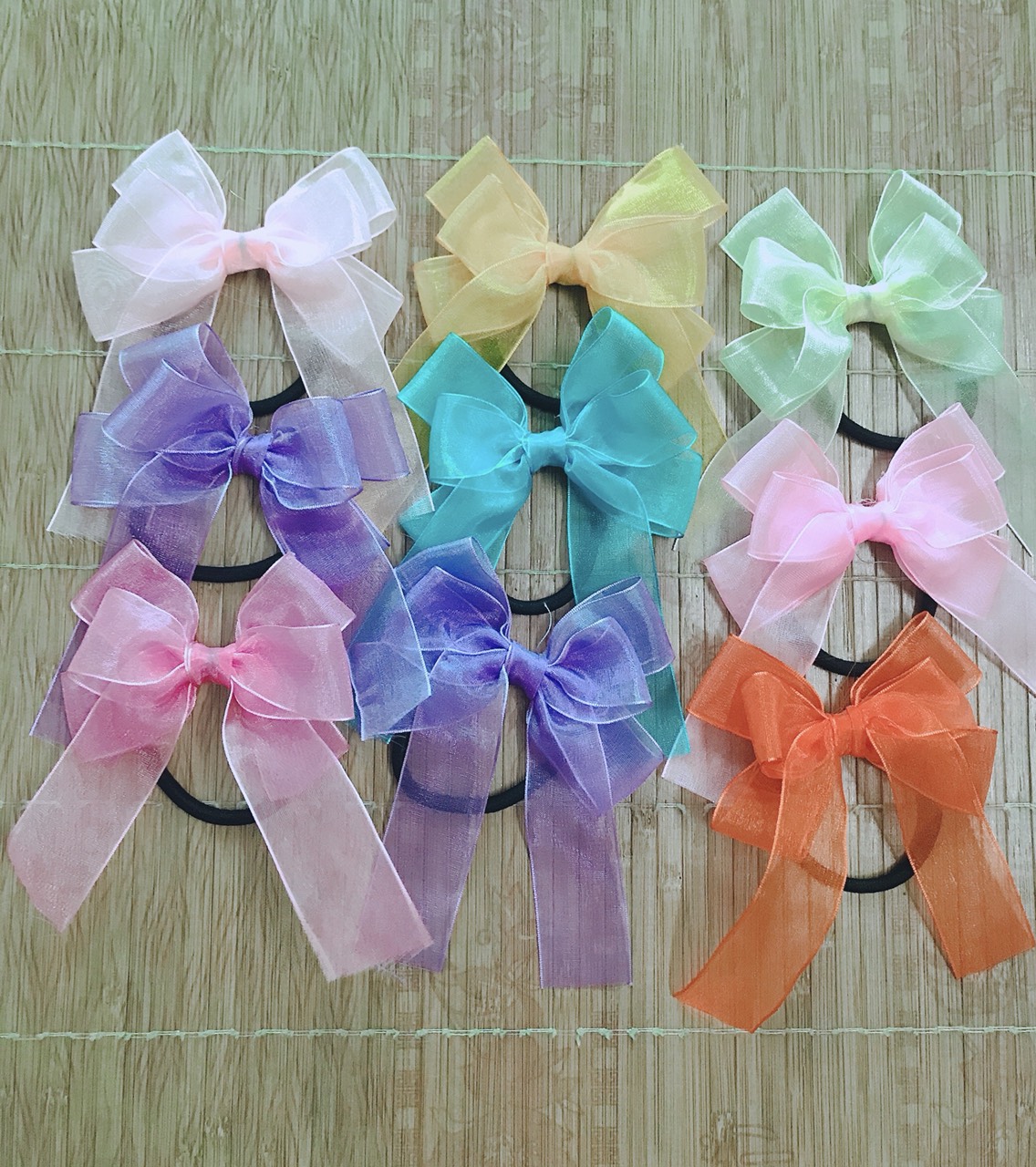 Sỉ 10 dây cột tóc nơ voan xinh yêu