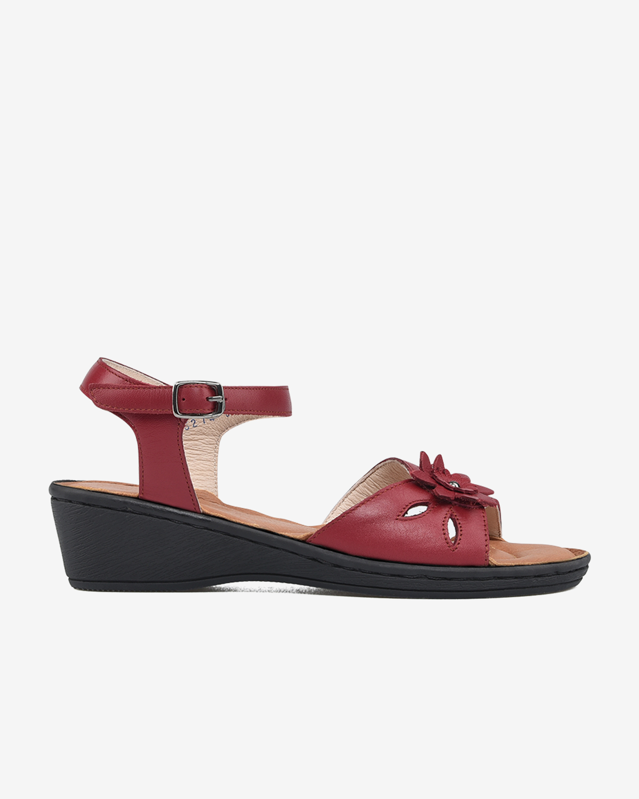 Sandal xuồng nữ Đông Hải da bò cao cấp đế cao su chống trượt cao 5cm - S5274