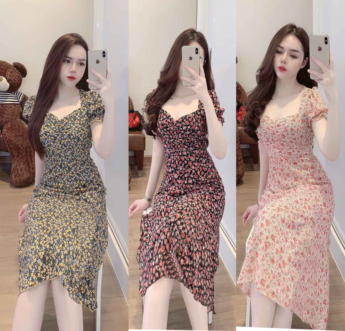 [HCM]ĐẦM MAXY HOA NHÍ MÀU MỚI HOT TREND
